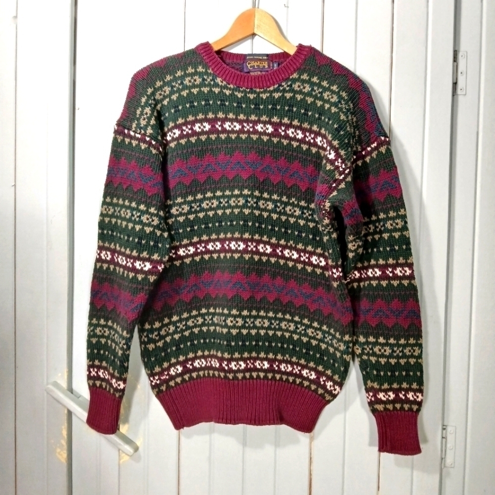 vintage charter club hand frame knit cotton shirt